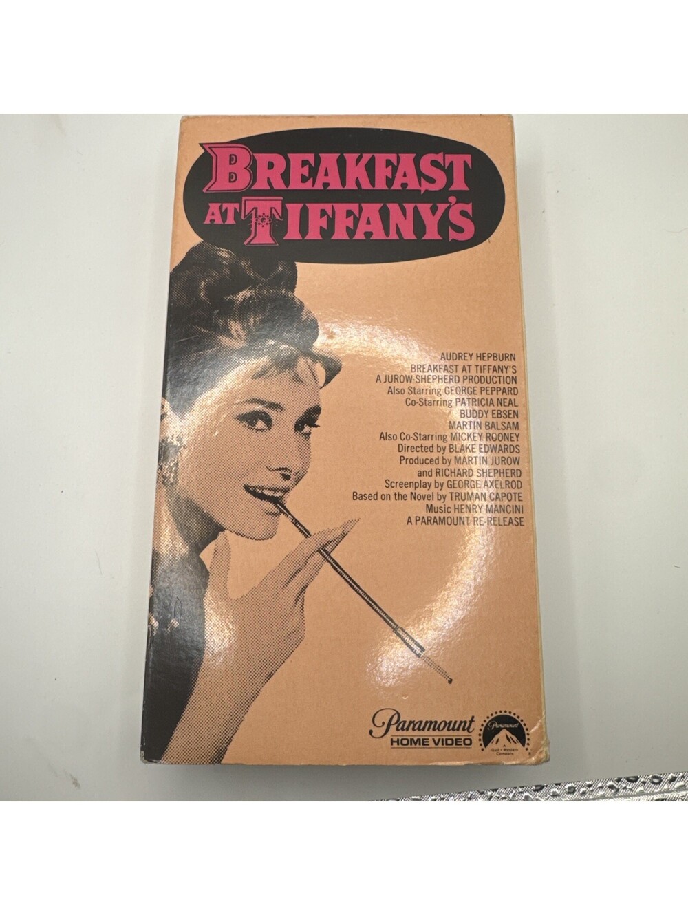 Breakfast At Tiffany's (VHS, 1961) Audrey Hepburn, No UPC B/C, Tested Ex